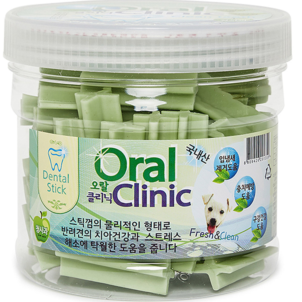 오랄클리닉 반려동물 치석제거용 덴탈껌 300g, 청사과, 1개