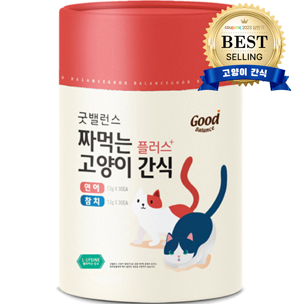 굿밸런스 짜먹는 고양이 간식 플러스, 참치 30p + 연어 30p, 1세트