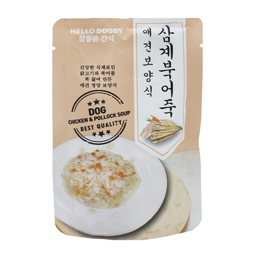 참좋은간식 삼계북어죽 강아지 간식 80g, 삼계+북어 혼합맛, 10개